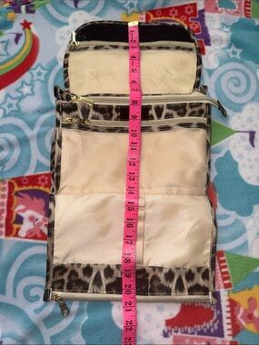 Leopard Print Top-Handle Travel Bag in Brown